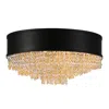 Cwi Lighting Medina 7 Light Drum Shade Flush Mount With Black Finish
