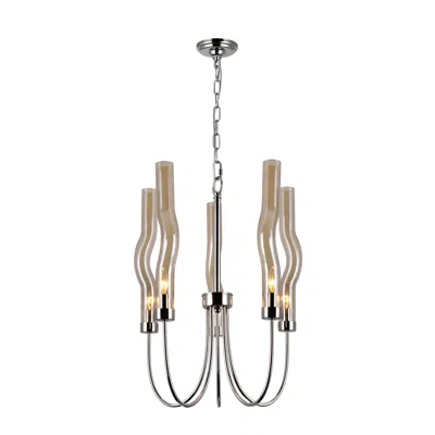 Cwi Lighting Meduse 5 Light Chandelier With Polished Nickel Finish