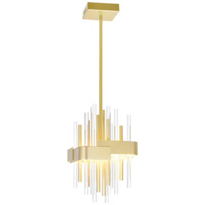 Cwi Lighting Millipede Integrated Led Satin Gold Mini Pendant