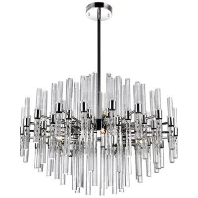 Cwi Lighting Miroir 10 Light 26in Polished Nickel Chandelier