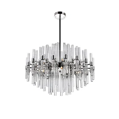 Cwi Lighting Miroir 10 Light Chandelier With Polished Nickel Finish