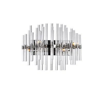 Cwi Lighting Miroir 4 Light Vanity Light With Polished Nickel Finish