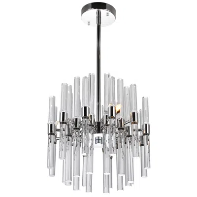 Cwi Lighting Miroir 6 Light 10in Polished Nickel Mini Chandelier