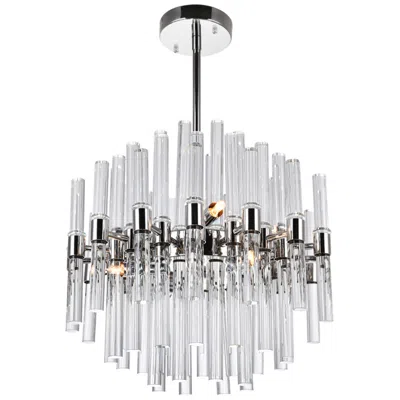 Cwi Lighting Miroir 8 Light 16in Polished Nickel Chandelier