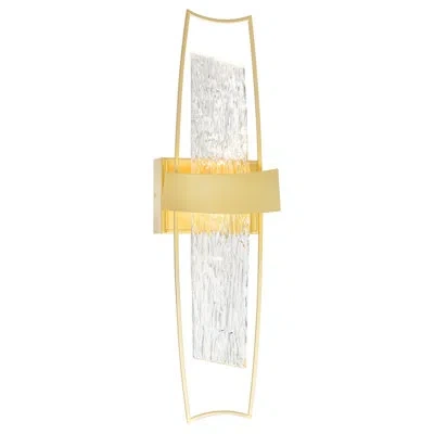Cwi Lighting Modern Led Wall Light - Dimmable Sconce, Integrated Fixture For Bedroom, Hallway, Living Room Indoor In Satin Gold