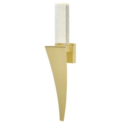 Cwi Lighting Modern Sleek Led Wall Sconce For Bedroom, Hallway, Living Room – Integrated Led, No Bulb Required In Satin Gold