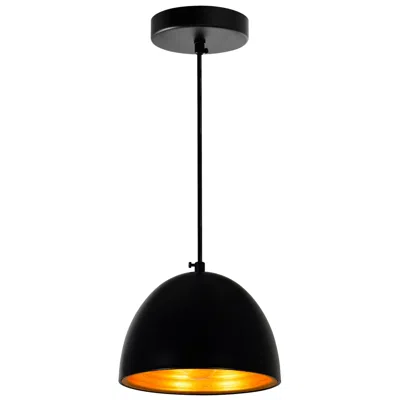 Cwi Lighting Modest 1 Light 7in Black Down Mini Pendant