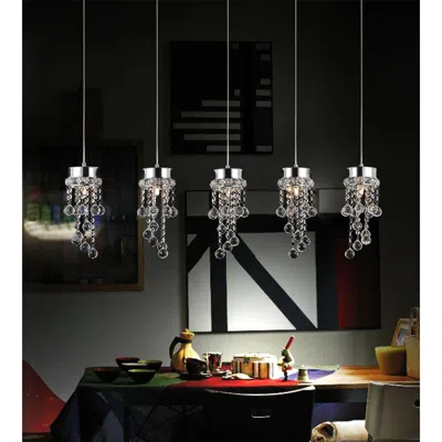 Cwi Lighting Monica 5 Light Multi Light Pendant With Chrome Finish