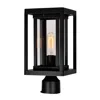 Cwi Lighting Mulvane 1 Light Black Outdoor Lantern Head In Black