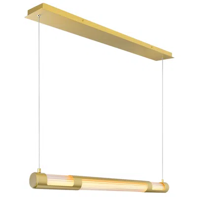 Cwi Lighting Neva 36 In Led Integrated Satin Gold Chandelier