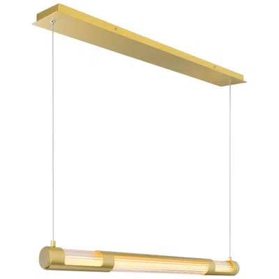 Cwi Lighting Neva Integrated Led 36in Satin Gold Chandelier