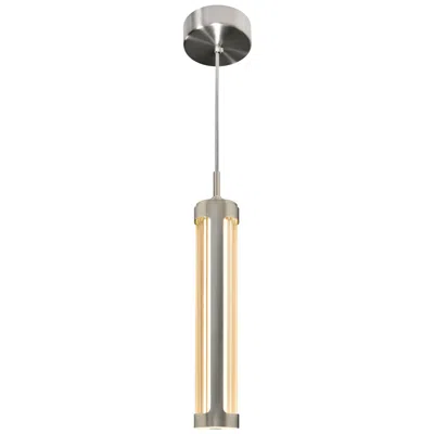 Cwi Lighting Neva Integrated Led 3in Satin Nickel Pendant