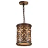 Cwi Lighting Nicole 1 Light Drum Shade Mini Pendant With Brushed Chocolate Finish