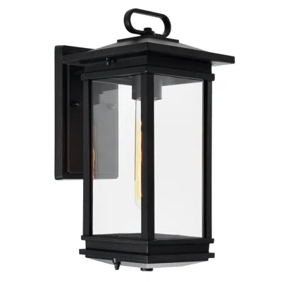Cwi Lighting Oakwood 1 Light Outdoor Black Wall Lantern