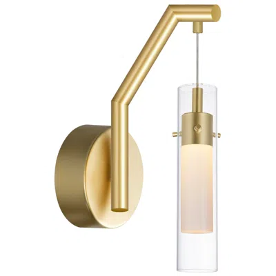 Cwi Lighting Olinda Integrated Led 5in Satin Gold Wall Light