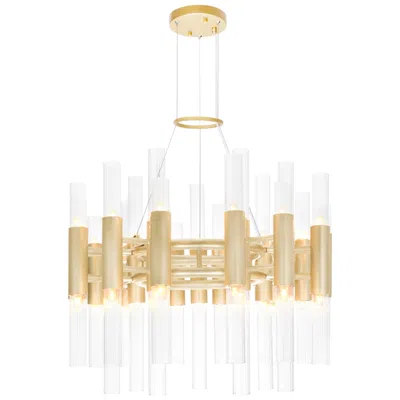Cwi Lighting Orgue 42 Light 20in Satin Gold Chandelier