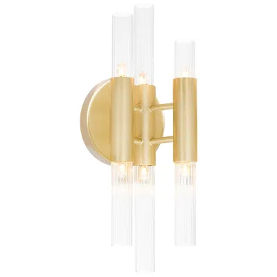 Cwi Lighting Orgue 6 Light 5in Satin Gold Sconce
