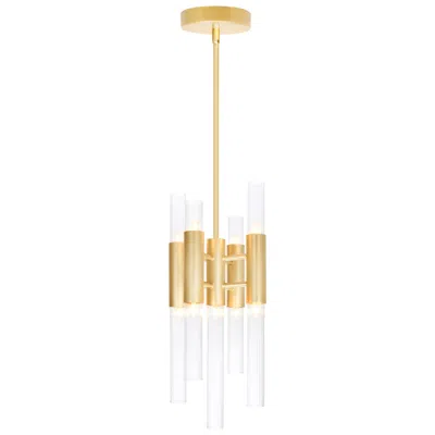 Cwi Lighting Orgue 9 Light 8in Satin Gold Mini Pendant