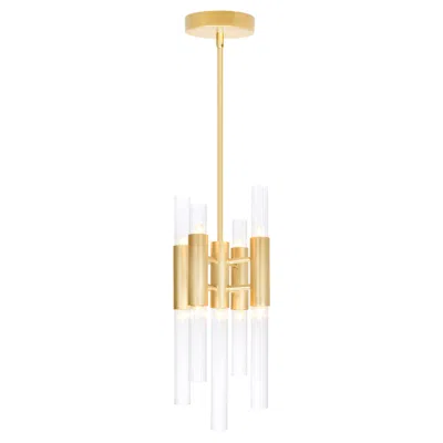 Cwi Lighting Orgue 9 Light Mini Pendant With Satin Gold Finish