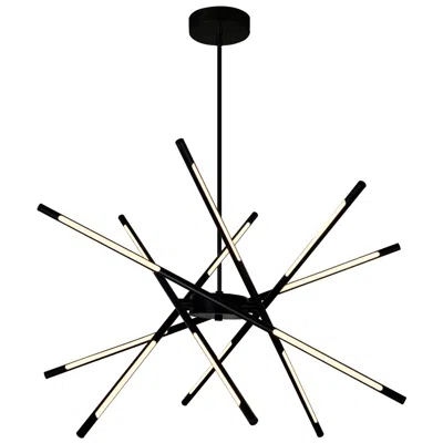 Cwi Lighting Oskil Integrated Led 31in Black Chandelier