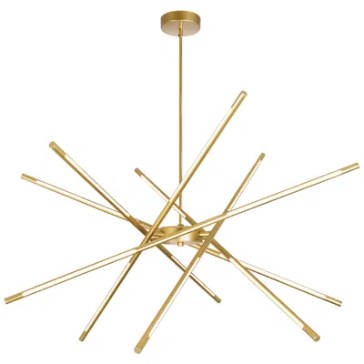 Cwi Lighting Oskil Integrated Led 43in Satin Gold Chandelier