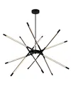Shop Cwi Lighting Oskil Led Integrated Chandelier In Black