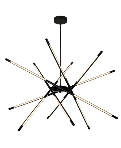 Cwi Lighting Oskil Led Integrated Chandelier In Black