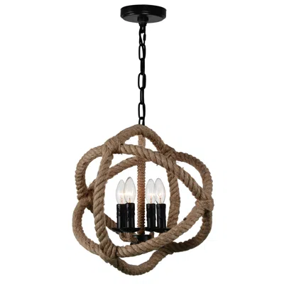 Cwi Lighting Padma 4 Light Up Chandelier With Black Finish
