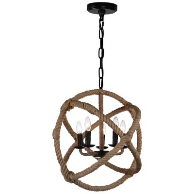 Cwi Lighting Padma 5 Light 21in Black Chandelier