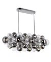 Cwi Lighting Pallocino 27 Light Island/pool Table Chandelier In Chrome