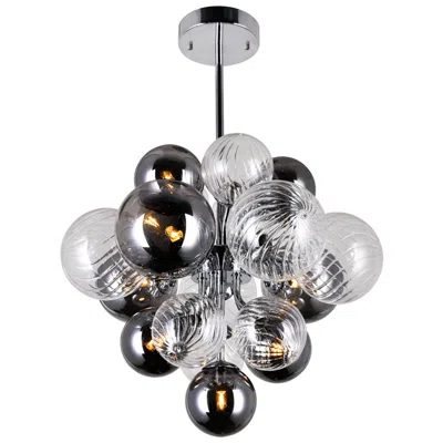 Cwi Lighting Pallocino 8 Light 16in Chrome Chandelier