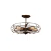 Cwi Lighting Pamela 5 Light Flush Mount With Antique Copper Finish