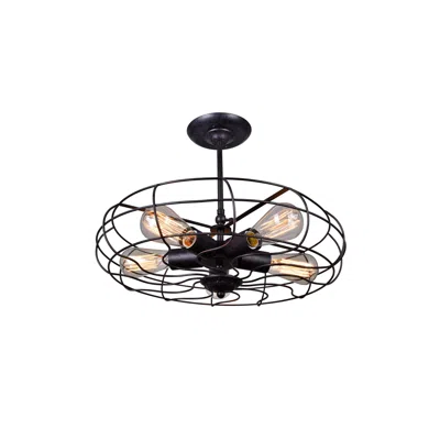 Cwi Lighting Pamela 5 Light Flush Mount With Rust Finish