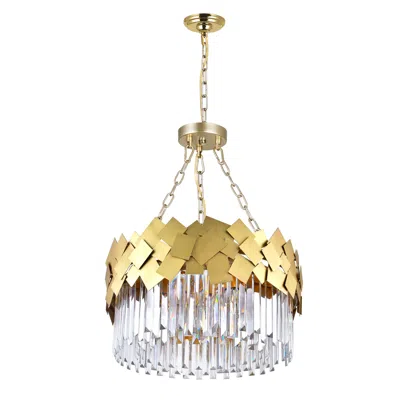Cwi Lighting Panache 6 Light Down Chandelier With Medallion Gold Finish