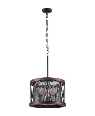 Cwi Lighting Parsh 3 Light Chandelier In Brown