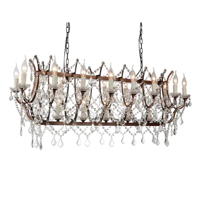 Cwi Lighting Phraya 24 Light Up Chandelier With Light Brown Finish In Multi