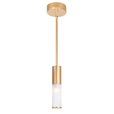 Cwi Lighting Pipes 1 Light Mini Pendant With Sun Gold Finish