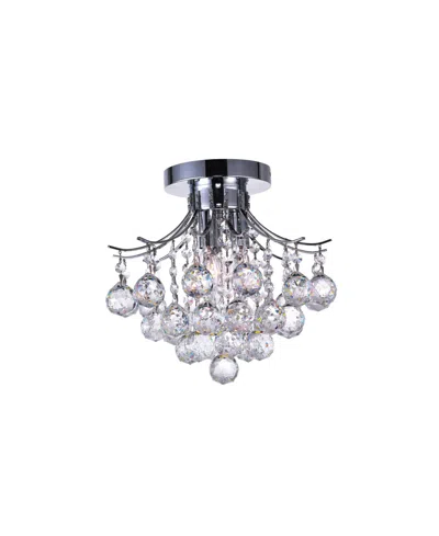 Cwi Lighting Princess 3 Light Flush Mount In Transparent