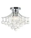 Cwi Lighting Princess 4 Light Flush Mount In Chrome