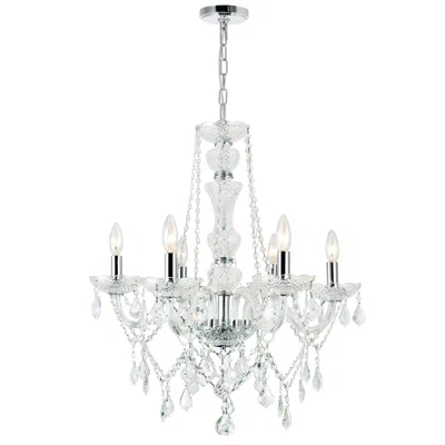 Cwi Lighting Princeton 6 Light Down Chandelier With Chrome Finish
