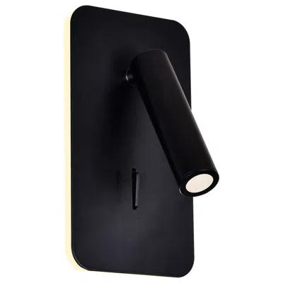 Cwi Lighting Private I Integrated Led Adjustable Rectangular Matte Black Wall Sconce