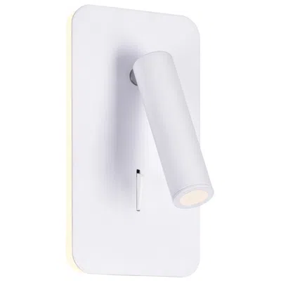 Cwi Lighting Private I Integrated Led Adjustable Rectangular Matte White Wall Sconce