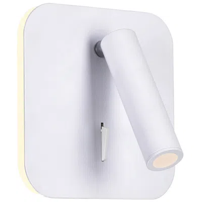 Cwi Lighting Private I Integrated Led Adjustable Square Matte White Wall Sconce