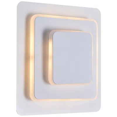 Cwi Lighting Private I Integrated Led Square Matte White Wall Sconce