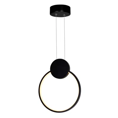 Cwi Lighting Pulley 10 In Led Black Mini Pendant