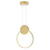 Cwi Lighting Pulley 10 In Led Satin Gold Mini Pendant