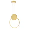 Cwi Lighting Pulley 12 In Led Satin Gold Mini Pendant