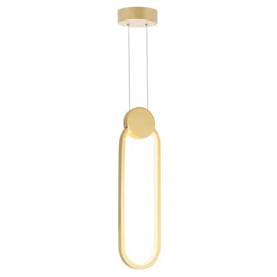 Cwi Lighting Pulley 4 In Led Satin Gold Mini Pendant