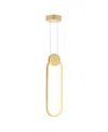 Cwi Lighting Pulley 4 In Led Satin Gold Mini Pendant In Satin Gold