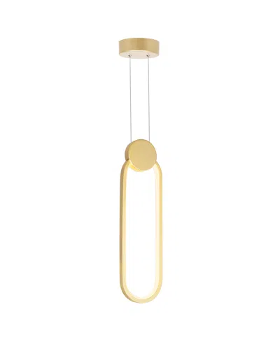 Cwi Lighting Pulley 4 In Led Satin Gold Mini Pendant